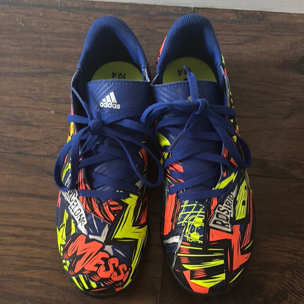 Adidas Kids Messi Soccer Shoes - Blue and Yellow